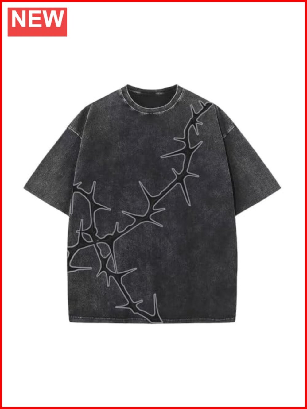 Y2K Graphic T-Shirt Oversized Acid Washed Tee Unisex 100% Cotton Casual